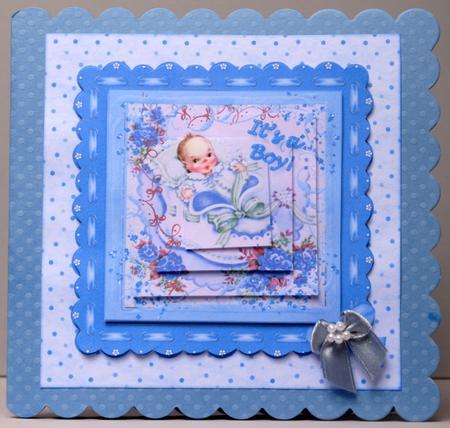 It's a Boy in the Boot with Flowers by Kristina Norbat