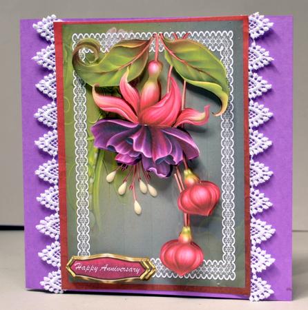 Stunning Fushia Pea and Lace by Kristina Norbat