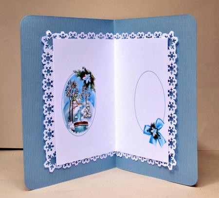 Ribbon Wrapped Christmas Scene Insert by Kristina Norbat