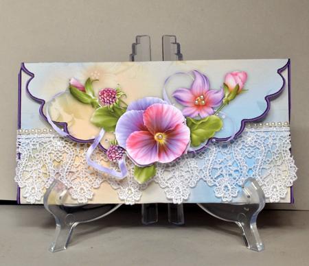 Pretty Pansies Money Wallet by Kristina Norbat