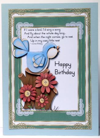 Blue Bird Birthday Topper by Kristina Norbat