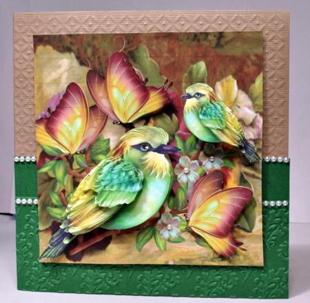 Mini Kit Oriental Birds Male Card by Kristina Norbat