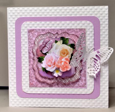 Pastel Flower Cluster Triple Layer Card Front Mini Kit by Kristina Norbat