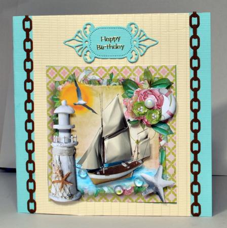 Summer Sailing Card Topper & Decoupage by Kristina Norbat