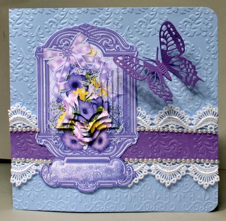 Lilac Petunias and Freesias Pyramage Topper by Kristina Norbat
