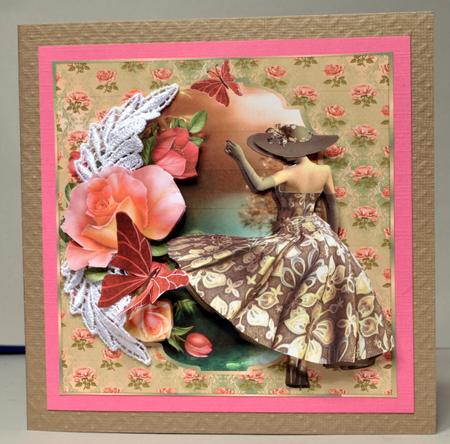 1950's Style Peach Rose Mini Kit by Kristina Norbat