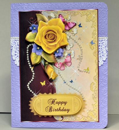 Yellow Roses & Violets Quick Card Featured Gallery Photo
