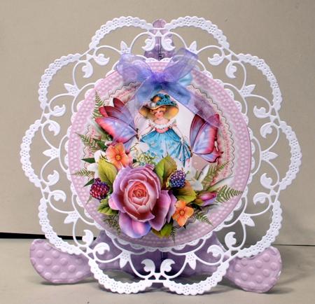 Mini Kit Plate and Stand English Roses by Kristina Norbat
