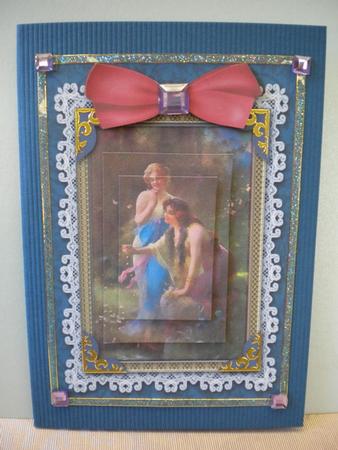 Garden Fairies A5 Lace Card Front Step by Step by Kristina Norbat