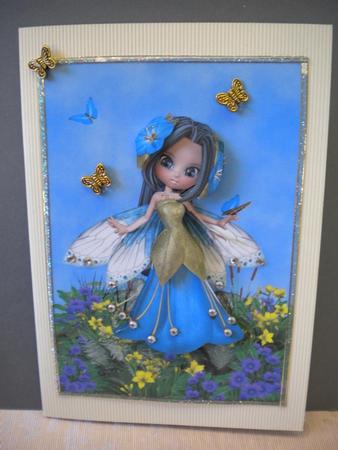 Blue Fairy Card by Kristina Norbat