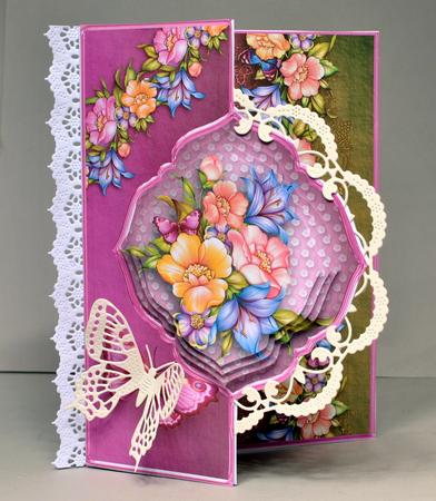 Pretty Flora Offset Fold Card Mini Kit by Kristina Norbat