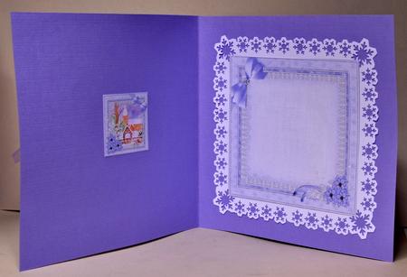 8x8 Lavender Lace and Pearls Christmas Insert Plate by Kristina Norbat