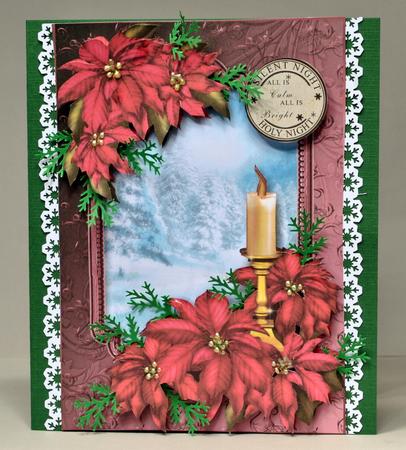Pink Poinsettia Scenic Christmas + Decoupage by Kristina Norbat