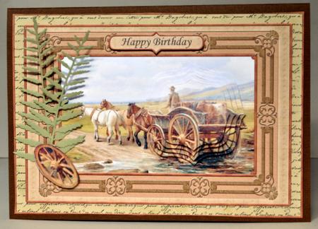 Vintage Village Life 2 Off to Market Quick Card by Kristina Norbat