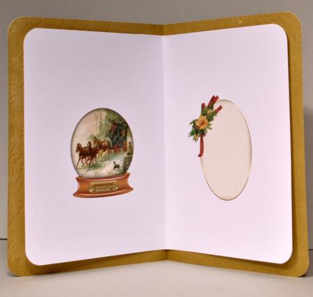 Vintage Carriage Snow Globe Pyramid Insert by Kristina Norbat
