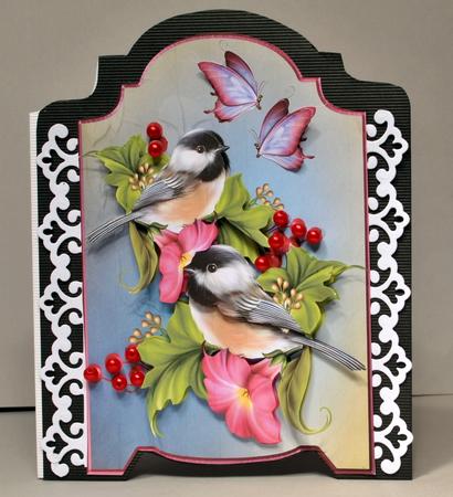 Beautiful Birds and Flowers Screen Card by Kristina Norbat