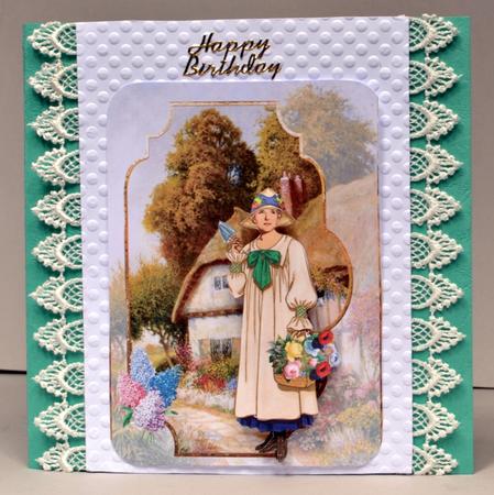 Flowers from My Garden Card with Decoupage by Kristina Norbat