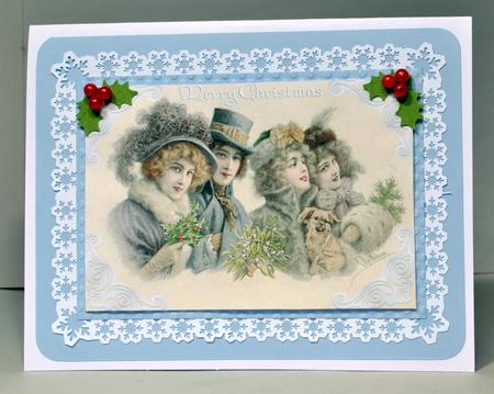 Vintage Christmas People A4 by Kristina Norbat