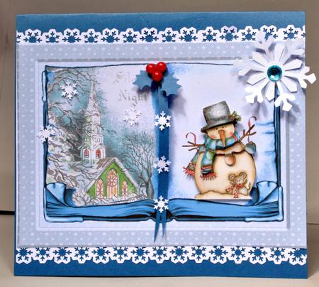 Vintage Christmas Scene Card with Decoupage by Kristina Norbat