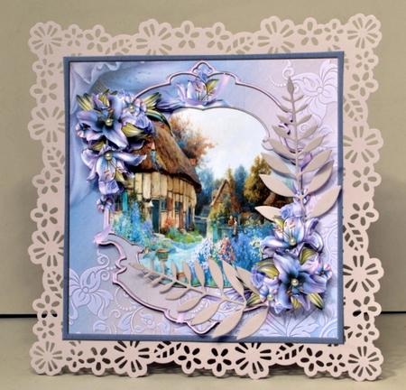 Country Garden and Lilies Card and Topper by Kristina Norbat