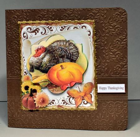 Happy Turkey Day Card Topper & Decoupage by Kristina Norbat
