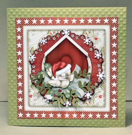 The Little Christmas Sparrow 8" Square Card Mini-kit by Kristina Norbat
