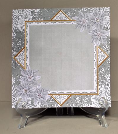 Silver Poinsettia 6inch Diamond Envelope Mini Kit by Kristina Norbat