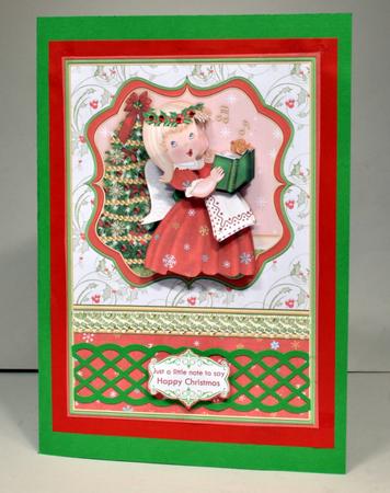 A Little Christmas Note Card Topper & Decoupage by Kristina Norbat