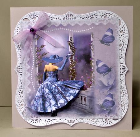 1950's Style Lace and Pearls Butterfly Lady by Kristina Norbat