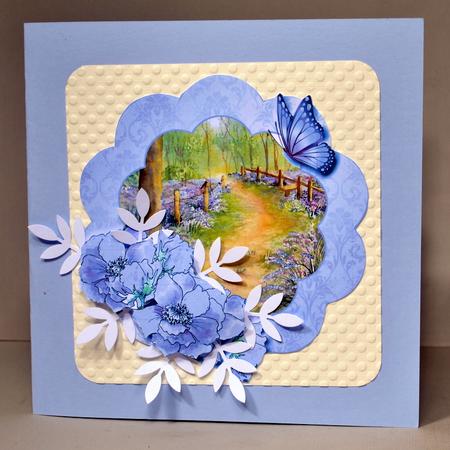 Bluebell Wood with Anemones Floral Framed Scene by Kristina Norbat
