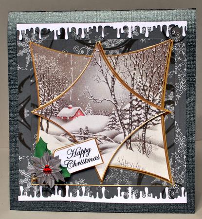 Winter Walk Black 3D Star Card Mini Kit by Kristina Norbat