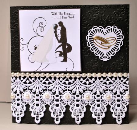 With This Ring 8x8 Black and White Topper by Kristina Norbat
