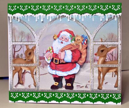 Santa and His Reindeer, a View Through My Window by Kristina Norbat