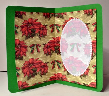 Beautiful Poinsettias and Ribbon Insert by Kristina Norbat