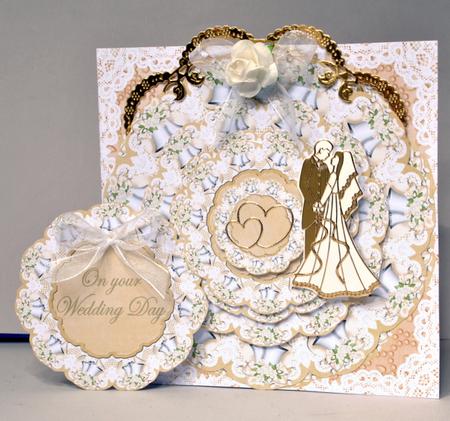 Wedding Bells Wedding Day 3D Doily Card Mini Kit by Kristina Norbat