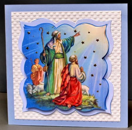 While Shepherds Watched 6x6 Card Front by Kristina Norbat