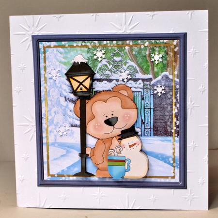Teddy Bear in the Lamplight Card by Kristina Norbat