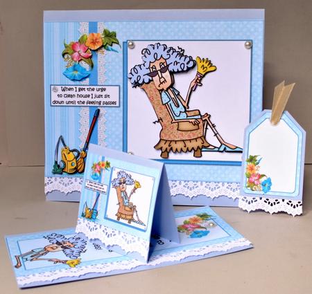 Stella and House Cleaning Mini Kit with Insert and Bookmark by Kristina Norbat