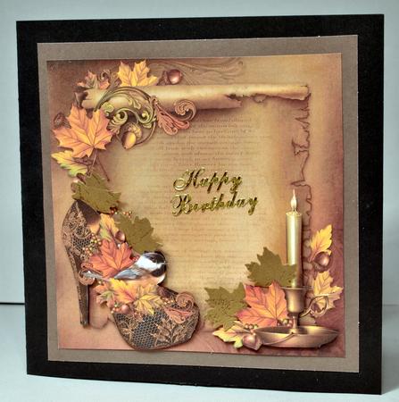 Autumn Candle, Scroll & Shoe + Decoupage by Kristina Norbat
