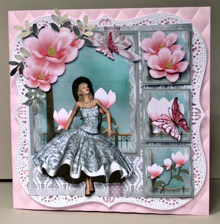 The Pink Magnolia's Card Front Mini Kit by Kristina Norbat