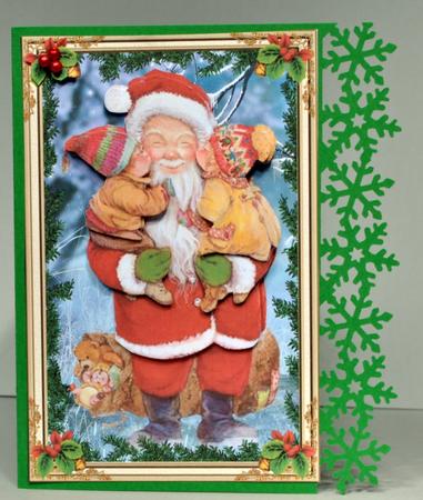 Christmas Santa Decoupage Topper 4 by Kristina Norbat