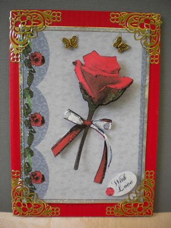 Dramatic Red Rose by Kristina Norbat