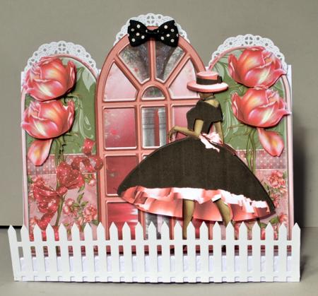 Pink Petticoat Skirt Window Topper Mini Kit by Kristina Norbat