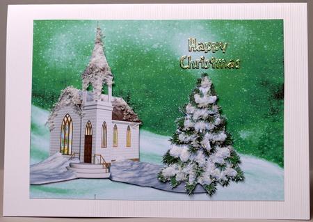 Christmas Tree with Church by Kristina Norbat