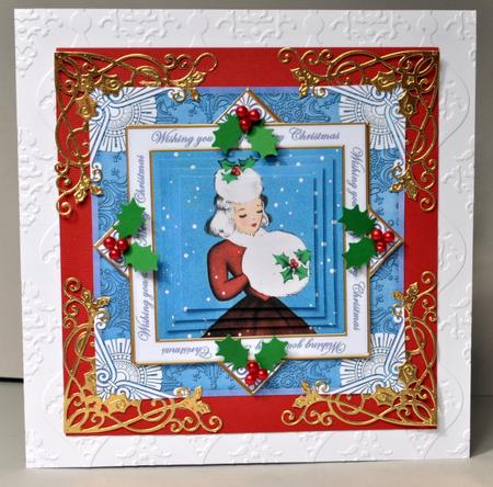 Winter Lady Wu Merry Christmas Diamond Megacoupage Cf Kit by Kristina Norbat