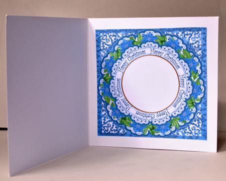 Winter Lady Happy Christmas 8in Insert Panel by Kristina Norbat