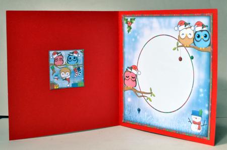 Twoo's Company Three's a Crowd Blank Christmas Insert by Kristina Norbat