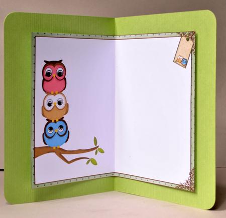 Owl Always Be Here for You Blank Insert by Kristina Norbat