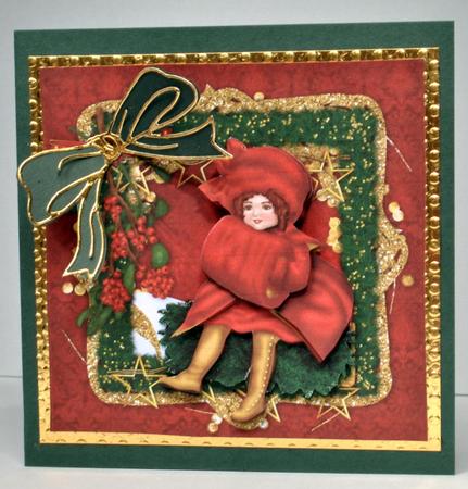 Vintage Christmas Girl Mini Kit by Kristina Norbat