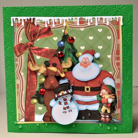 Santa and the Crew Card Front Kit by Kristina Norbat